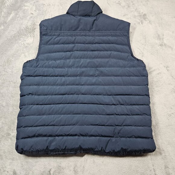 J Crew Vest Mens Large Navy Blue Down Fill Preppy Full Zip Puffer - Picture 5 of 7